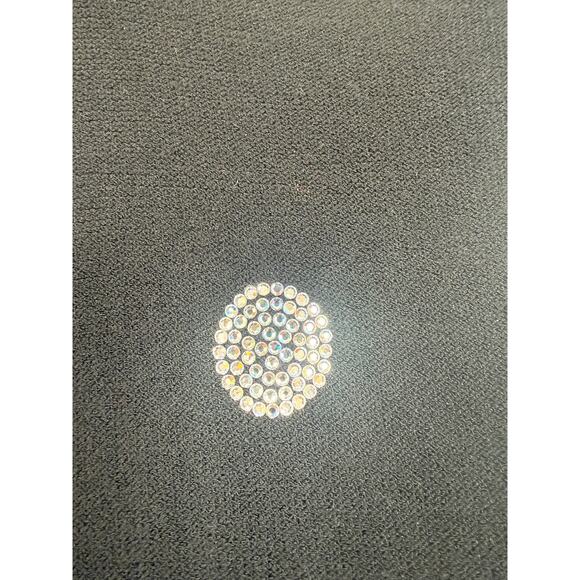 Vintage Adolfo Black Knit with Dress Size M Designer Couture with Rhinestones - Picture 13 of 13